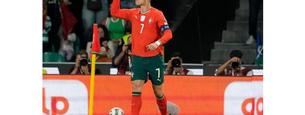 Cristiano Ronaldo, ustanawia rekordy, a następnie je pobija