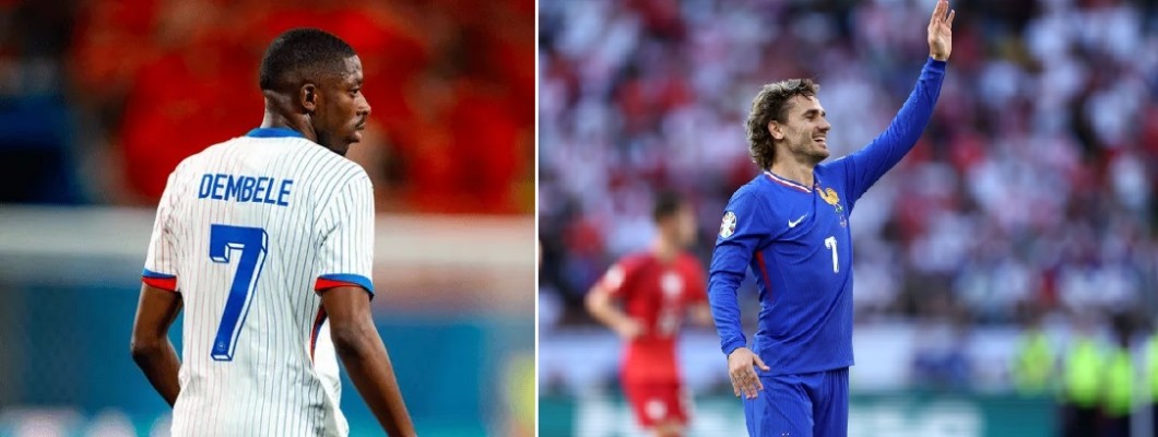 Dembele przejmuje koszulkę z numerem 7 Griezmanna