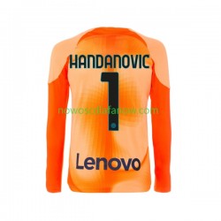 Koszulka Inter Mediolan Samir Handanovic 1 Bramkarskie Męska Czwarty Komplet 2022-2023 Długie Rękawy