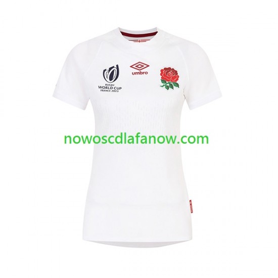 Koszulka Reprezentacja Anglii Damska Domowy Komplet Rugby World Cup 2023 Krótkie Rękawy