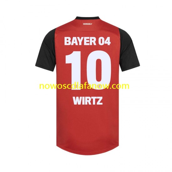 Koszulka Bayer 04 Leverkusen Florian Wirtz 10 Męska Domowy Komplet 2024-2025 Krótkie Rękawy