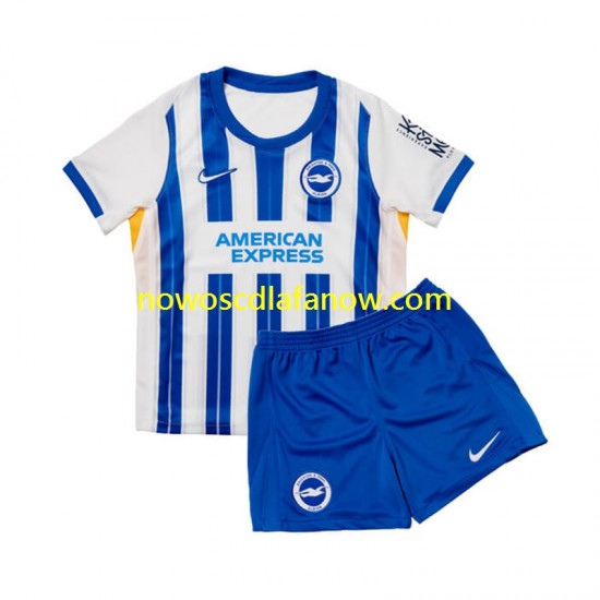 Koszulka Brighton & Hove Albion Dziecięca Domowy Komplet 2024-2025 Krótkie Rękawy