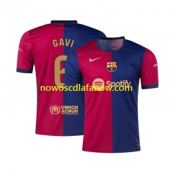 Koszulka FC Barcelona GAVI 6 Męska Domowy Komplet 2024-2025 Krótkie Rękawy