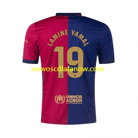 Koszulka FC Barcelona Lamine Yamal 19 Męska Domowy Komplet 2024-2025 Krótkie Rękawy