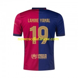 Koszulka FC Barcelona UCL Font Lamine Yamal 19 Męska Domowy Komplet 2024-2025 Krótkie Rękawy