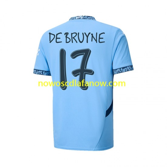 Koszulka Manchester City UCL Font DE BRUYNE 17 Męska Domowy Komplet 2024-2025 Krótkie Rękawy