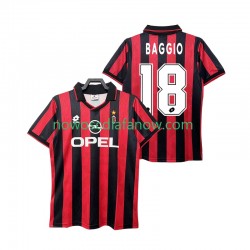 Koszulka AC Milan BAGGIO 18 1995 1996 Retro Męska Domowy Komplet Krótkie Rękawy