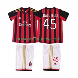Koszulka AC Milan BALOTELL 45 2013 2014 Retro Dziecięca Domowy Komplet Krótkie Rękawy