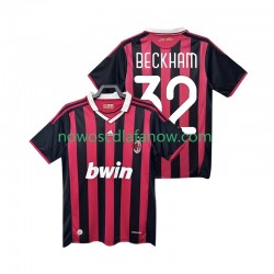 Koszulka AC Milan BECKHAM 32 2009 Retro Męska Domowy Komplet 2010 Krótkie Rękawy