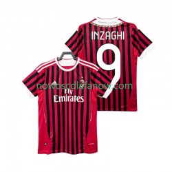 Koszulka AC Milan INZAGHI 9 2012 Retro Męska Domowy Komplet 2011 Krótkie Rękawy