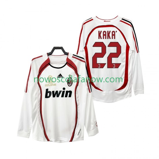 Koszulka AC Milan KAKA 22 2007 Retro Męska Wyjazdowy Komplet 2006 Długie Rękawy