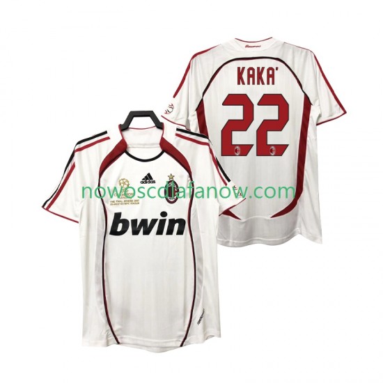 Koszulka AC Milan KAKA 22 2007 Retro Męska Wyjazdowy Komplet 2006 Krótkie Rękawy