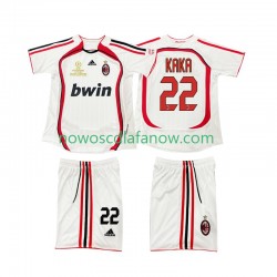 Koszulka AC Milan KAKA 22 2007 Retro Dziecięca Wyjazdowy Komplet 2006 Krótkie Rękawy