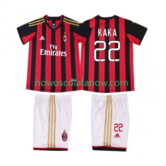 Koszulka AC Milan KAKA 22 2013 2014 Retro Dziecięca Domowy Komplet Krótkie Rękawy