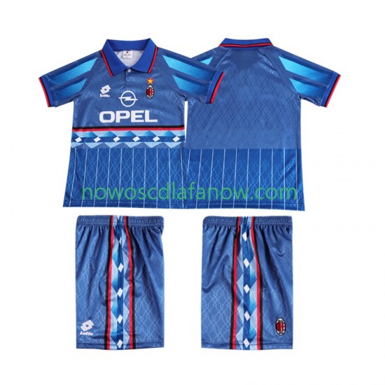 Koszulka AC Milan 1995 1996 Retro Dziecięca Wyjazdowy Komplet Krótkie Rękawy