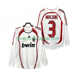 Koszulka AC Milan MALDINI 3 2007 Retro Męska Wyjazdowy Komplet 2006 Długie Rękawy