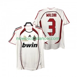 Koszulka AC Milan MALDINI 3 2007 Retro Męska Wyjazdowy Komplet 2006 Krótkie Rękawy