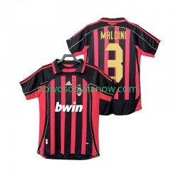 Koszulka AC Milan MALDINI 3 2007 Retro Męska Domowy Komplet 2006 Krótkie Rękawy