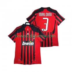 Koszulka AC Milan MALDINI 3 2007 Retro Męska Domowy Komplet 2008 Krótkie Rękawy