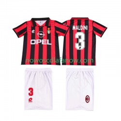 Koszulka AC Milan MALDINI 3 1996 1997 Retro Dziecięca Domowy Komplet Krótkie Rękawy
