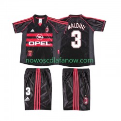Koszulka AC Milan MALDINI 3 Retro Dziecięca Trzeci Komplet 1998 1999 Krótkie Rękawy