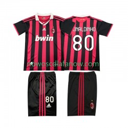 Koszulka AC Milan RONALDINHO 80 2009 Retro Dziecięca Domowy Komplet 2010 Krótkie Rękawy