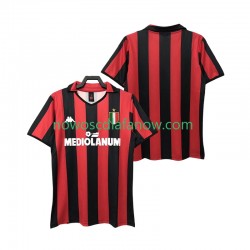 Koszulka AC Milan 1988 1989 Retro Męska Domowy Komplet Krótkie Rękawy