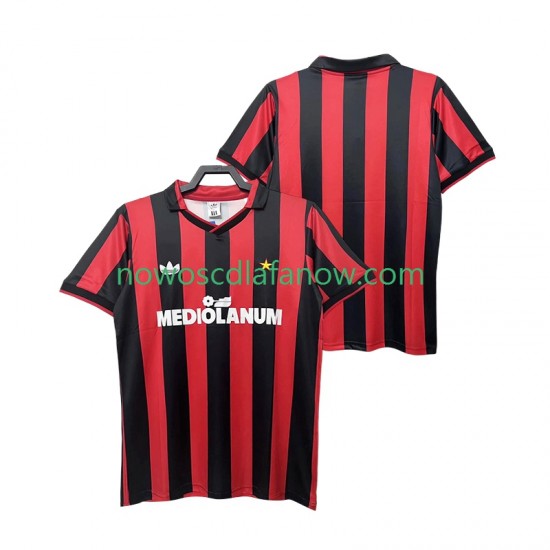 Koszulka AC Milan 1990 1991 Retro Męska Domowy Komplet Krótkie Rękawy