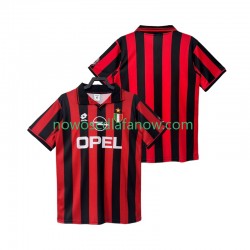 Koszulka AC Milan 1996 1997 Retro Męska Domowy Komplet Krótkie Rękawy