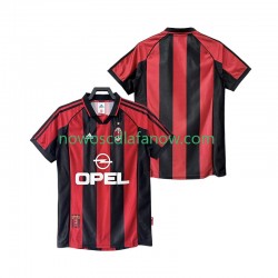 Koszulka AC Milan Retro Męska Domowy Komplet 1998 1999 Krótkie Rękawy