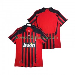 Koszulka AC Milan 2007 Retro Męska Domowy Komplet 2008 Krótkie Rękawy