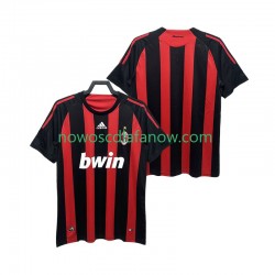 Koszulka AC Milan 2009 Retro Męska Domowy Komplet 2008 Krótkie Rękawy
