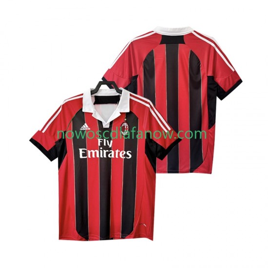Koszulka AC Milan 2012 2013 Retro Męska Domowy Komplet Krótkie Rękawy