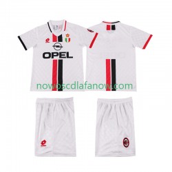 Koszulka AC Milan 1996 1997 Retro Dziecięca Wyjazdowy Komplet Krótkie Rękawy