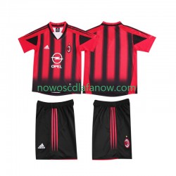 Koszulka AC Milan 2005 Retro Dziecięca Domowy Komplet 2004 Krótkie Rękawy