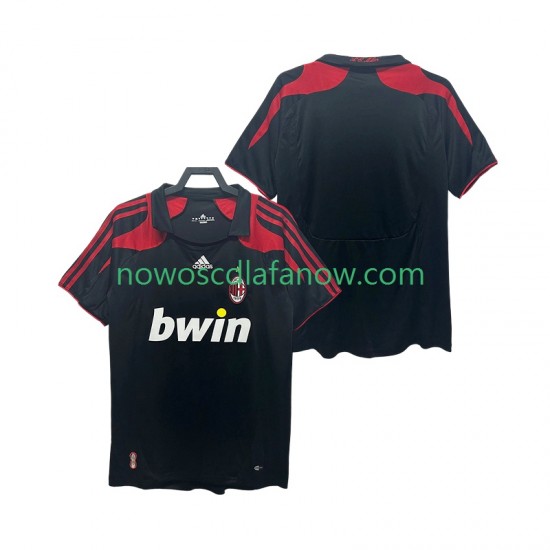 Koszulka AC Milan 2007 Retro Męska Trzeci Komplet 2008 Krótkie Rękawy