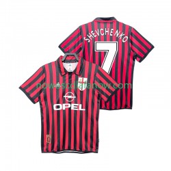 Koszulka AC Milan SHEVCHENKO 7 2000 Retro Męska Domowy Komplet 1999 Krótkie Rękawy