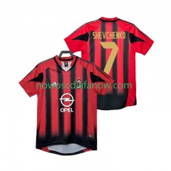 Koszulka AC Milan SHEVCHENKO 7 2005 Retro Męska Domowy Komplet 2004 Krótkie Rękawy