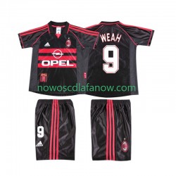 Koszulka AC Milan WEAH 9 Retro Dziecięca Trzeci Komplet 1998 1999 Krótkie Rękawy