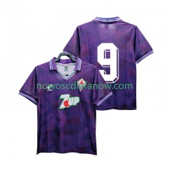 Koszulka Fiorentina 9 1992 1993 Retro Męska Domowy Komplet Krótkie Rękawy