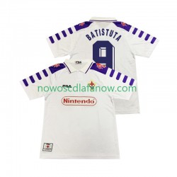 Koszulka Fiorentina BASTUTA 9 Retro Męska Wyjazdowy Komplet 1998 1999 Krótkie Rękawy
