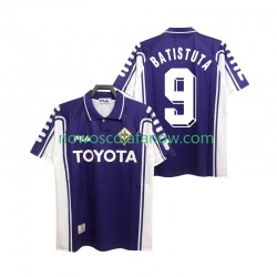 Koszulka Fiorentina BASTUTA 9 2000 Retro Męska Domowy Komplet 1999 Krótkie Rękawy