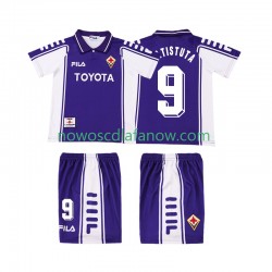 Koszulka Fiorentina BASTUTA 9 2000 Retro Dziecięca Domowy Komplet 1999 Krótkie Rękawy