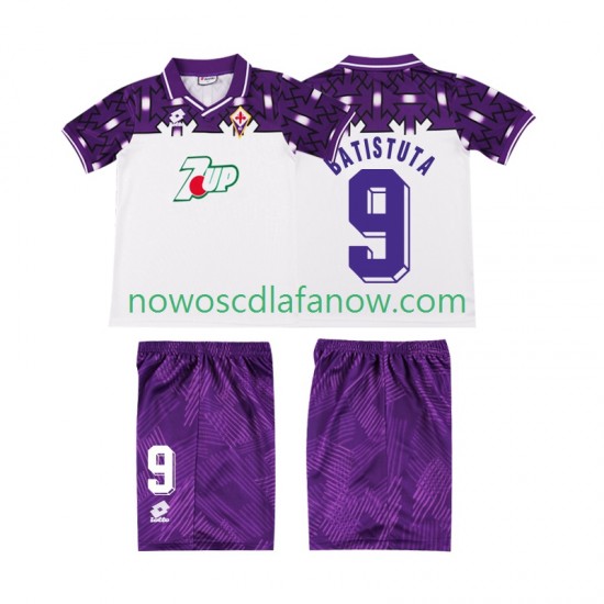 Koszulka Fiorentina BATISTUTA 9 1992 1993 Retro Dziecięca Wyjazdowy Komplet Krótkie Rękawy