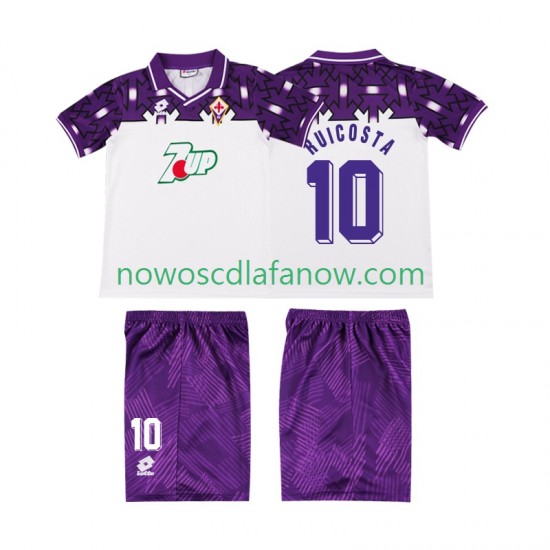 Koszulka Fiorentina RUI COSTA 10 1992 1993 Retro Dziecięca Wyjazdowy Komplet Krótkie Rękawy
