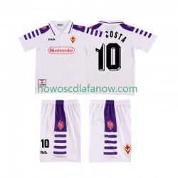 Koszulka Fiorentina RUI COSTA 10 Retro Dziecięca Wyjazdowy Komplet 1998 1999 Krótkie Rękawy