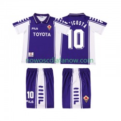 Koszulka Fiorentina RUI COSTA 10 2000 Retro Dziecięca Domowy Komplet 1999 Krótkie Rękawy