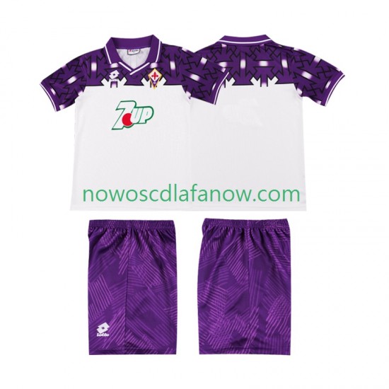 Koszulka Fiorentina 1992 1993 Retro Dziecięca Wyjazdowy Komplet Krótkie Rękawy