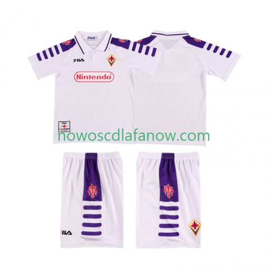 Koszulka Fiorentina Retro Dziecięca Wyjazdowy Komplet 1998 1999 Krótkie Rękawy