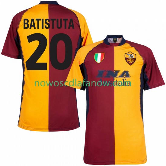 Koszulka AS Roma Batistuta 20 2000 2001 Retro Męska Domowy Komplet Krótkie Rękawy